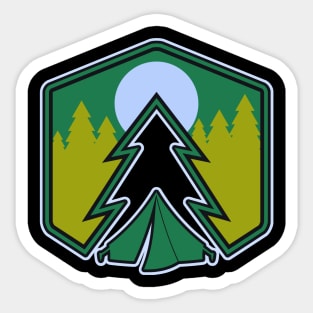 Outdoor Adventure Camping Shirt Design Sticker